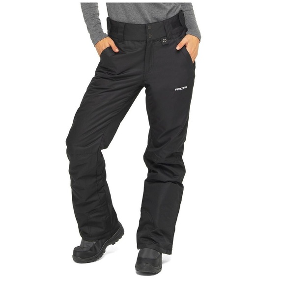 Arctix Pants - Arctix Essential Insulated Snow Pant-Black-Women Size Large Short/Petite